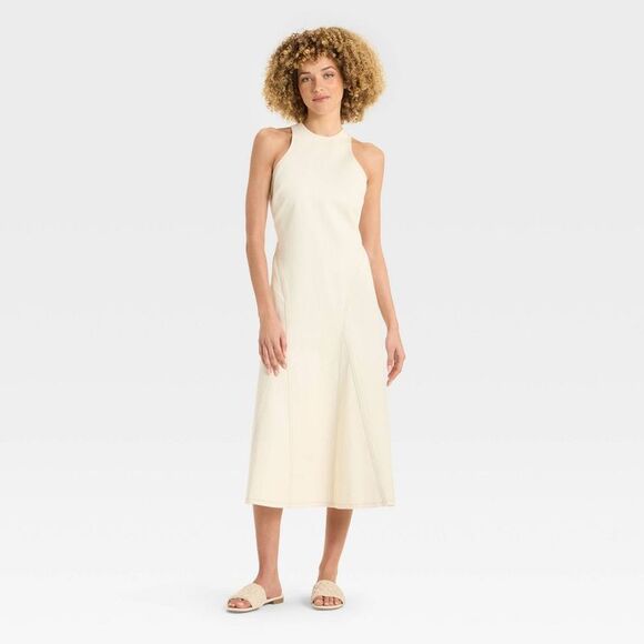 Elegant Strapless Cream Dress - Picture 1 of 3
